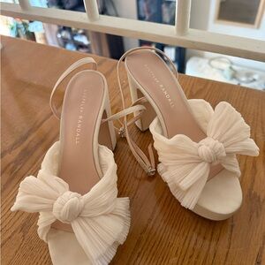 Loeffler Randall Ivory Bow Heels